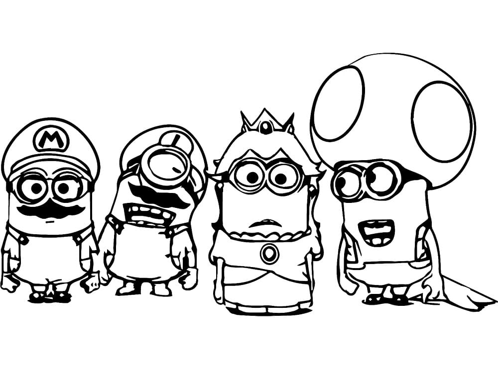 Coloriage gratuit Minion #183441 de la collection Films d'Animation à imprimer