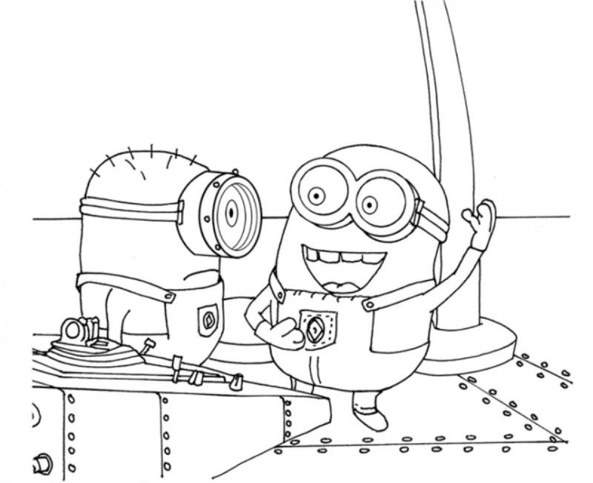 Dessin à colorier: Minions (Films d'animation) #72110 - Coloriages à Imprimer Gratuits