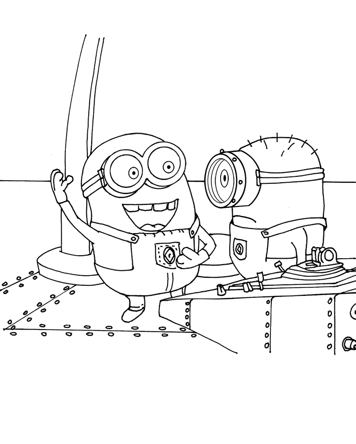 Dessin à colorier: Minions (Films d'animation) #72209 - Coloriages à Imprimer Gratuits