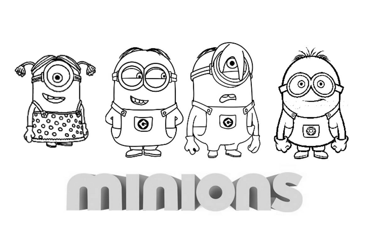 Dessin à colorier: Minions (Films d'animation) #72212 - Coloriages à Imprimer Gratuits