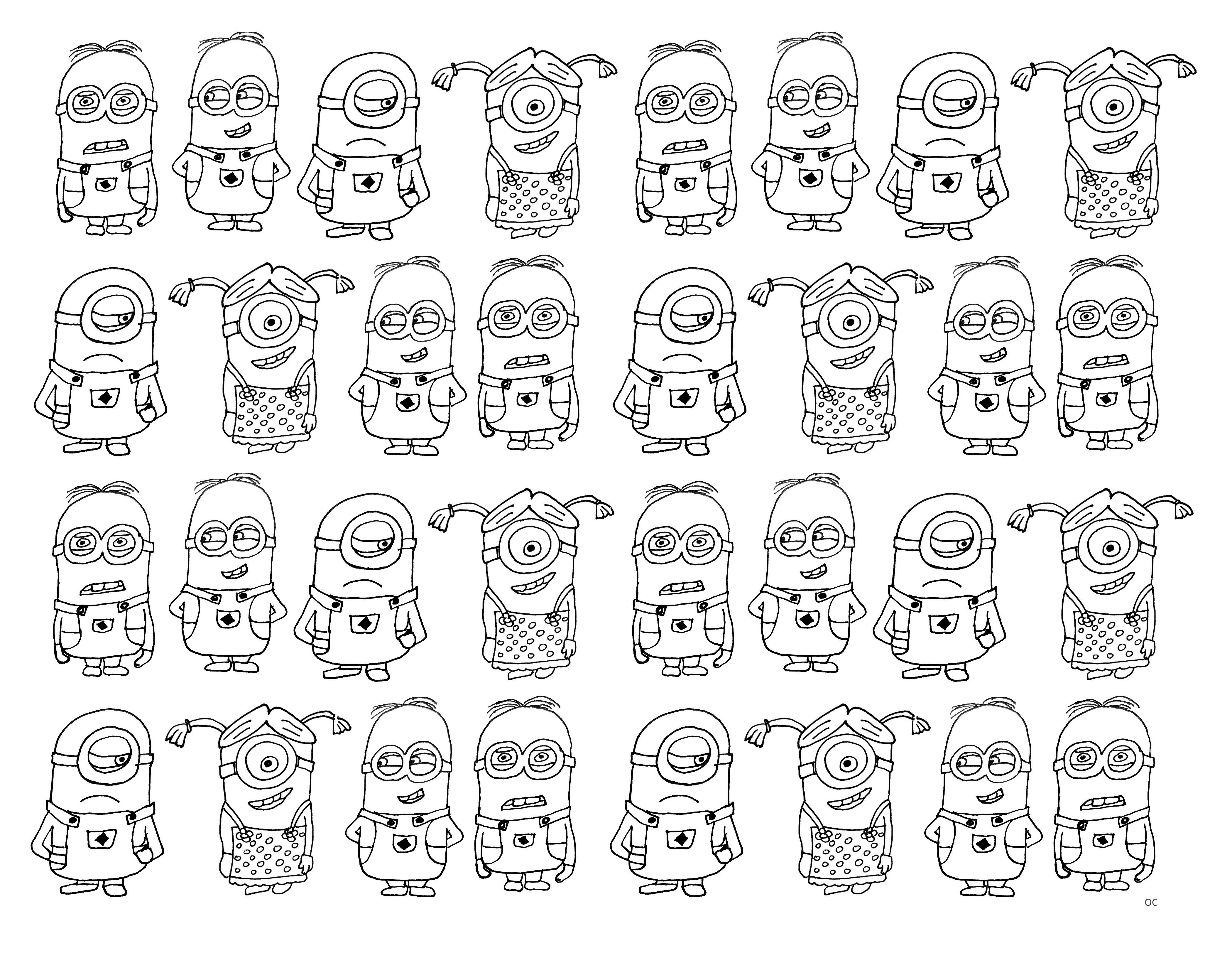 Dessin à colorier: Minions (Films d'animation) #72247 - Coloriages à Imprimer Gratuits