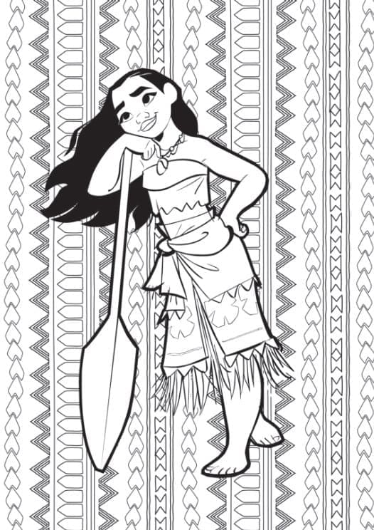 Coloriage gratuit Moana #181304 de la collection Films d'Animation à imprimer
