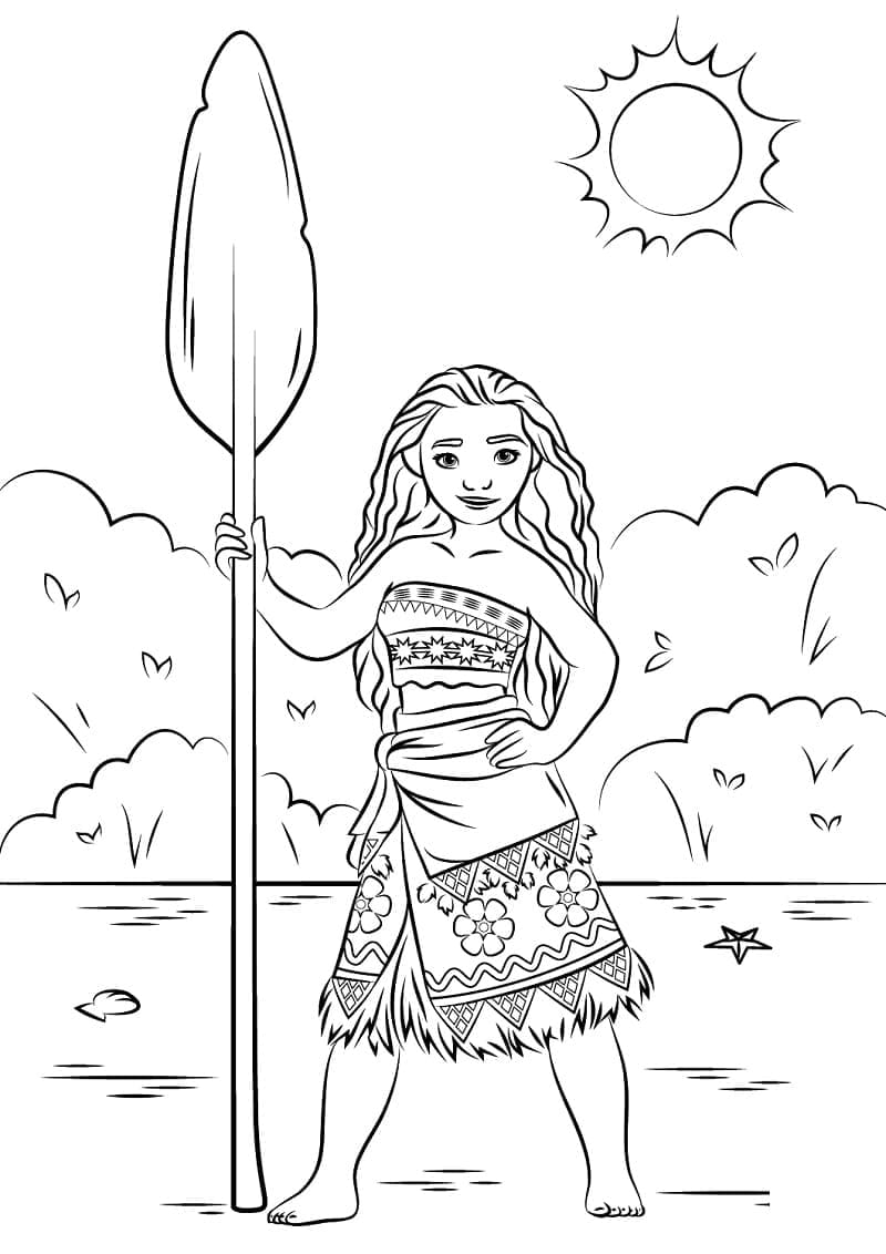 Coloriage gratuit Moana #181306 de la collection Films d'Animation à imprimer