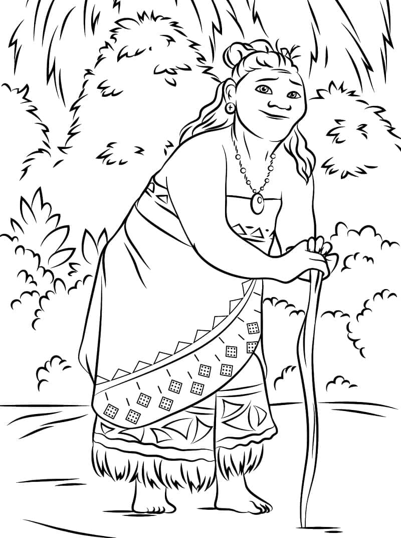 Coloriage gratuit Moana #181309 de la collection Films d'Animation à imprimer