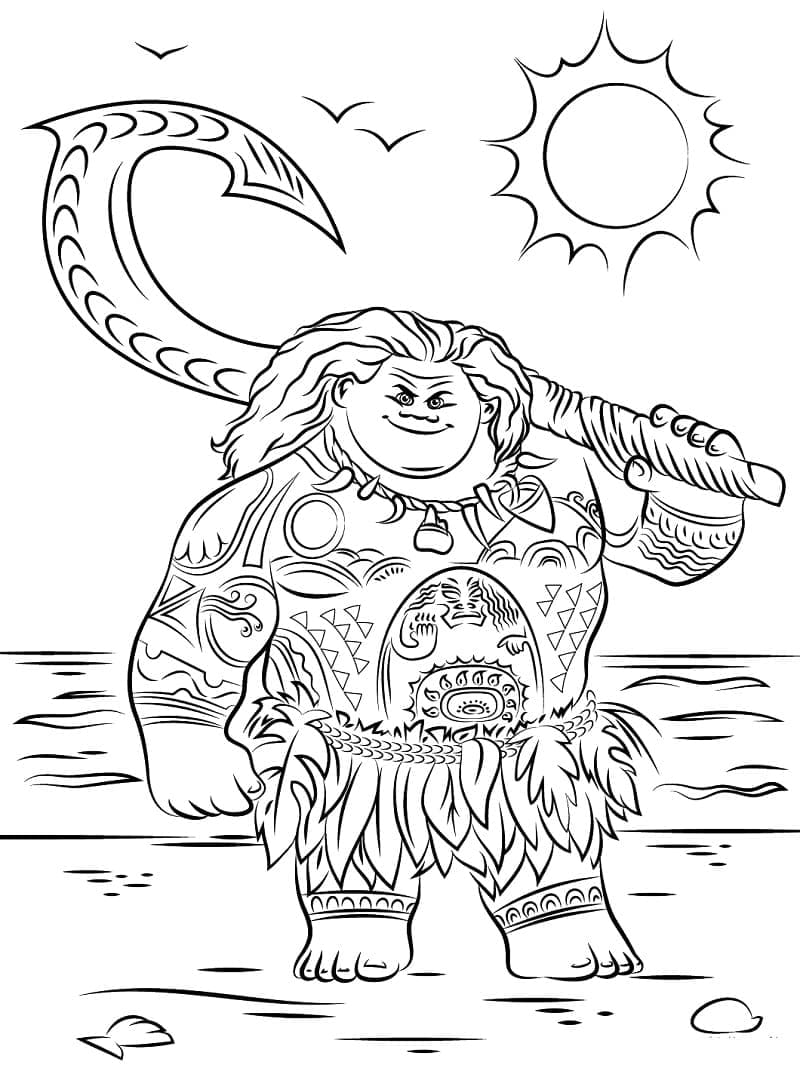 Dessin à colorier: Moana (Films d'Animation) #181318 - Coloriages à Imprimer Gratuits