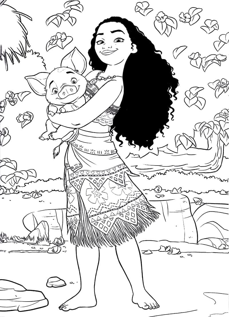 Coloriage gratuit Moana #181334 de la collection Films d'Animation à imprimer
