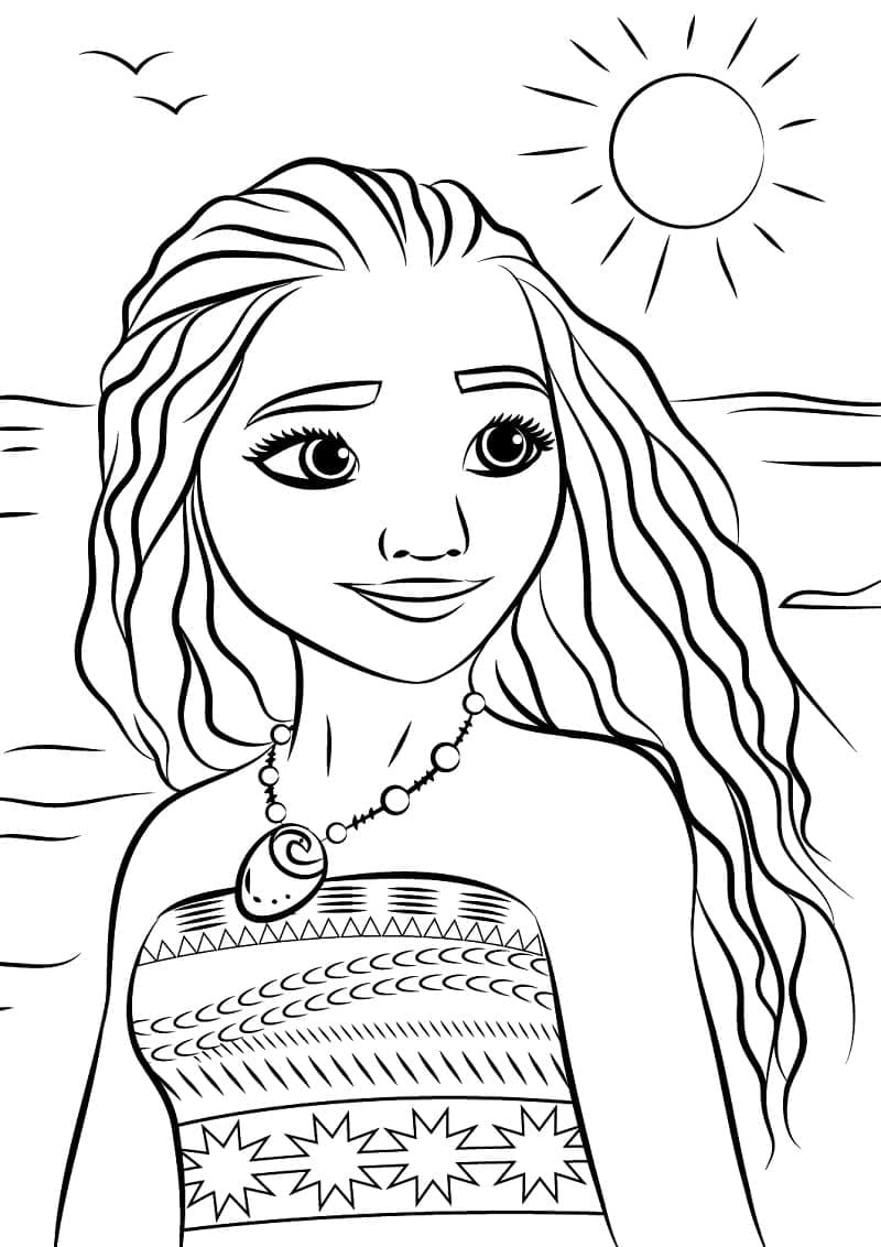 Dessin à colorier: Moana (Films d'Animation) #181340 - Coloriages à Imprimer Gratuits