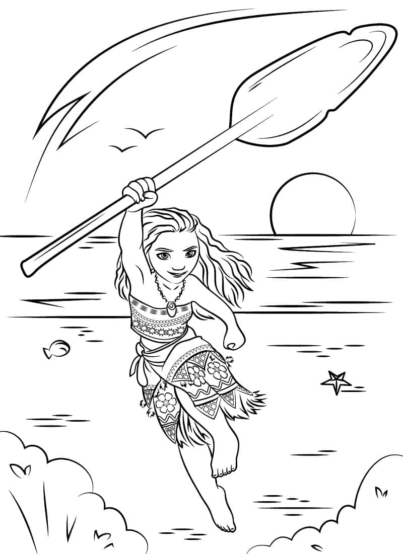 Dessin à colorier: Moana (Films d'Animation) #181342 - Coloriages à Imprimer Gratuits