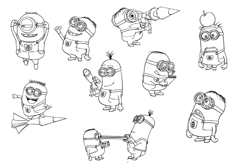 Coloriage gratuit Moi, Moche et Méchant #130363 de la collection Films d'Animation à imprimer