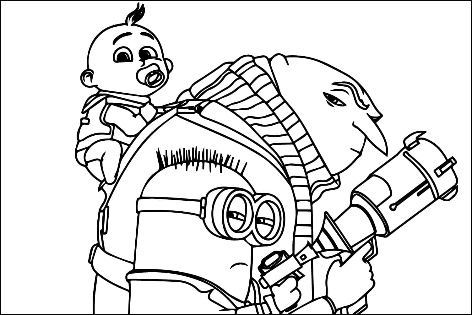 Dessin à colorier: Moi, Moche et Méchant 4 (Films d'Animation) #216368 - Coloriages à Imprimer Gratuits