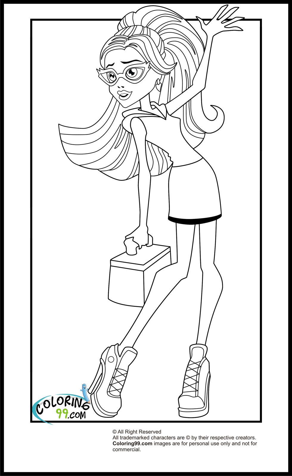 Dessin à colorier: Monster High (Films d'animation) #24983 - Coloriages à Imprimer Gratuits