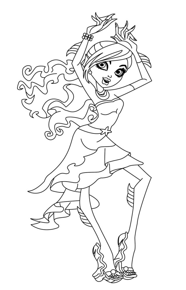 Dessin à colorier: Monster High (Films d'animation) #24995 - Coloriages à Imprimer Gratuits