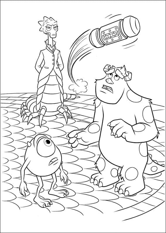 Coloriage gratuit pour enfants et adultes Monstres Academy #206388, collection Films d'Animation