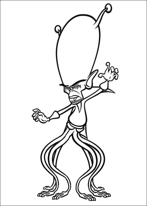 Coloriage gratuit Monstres contre Aliens #206183 de la collection Films d'Animation à imprimer