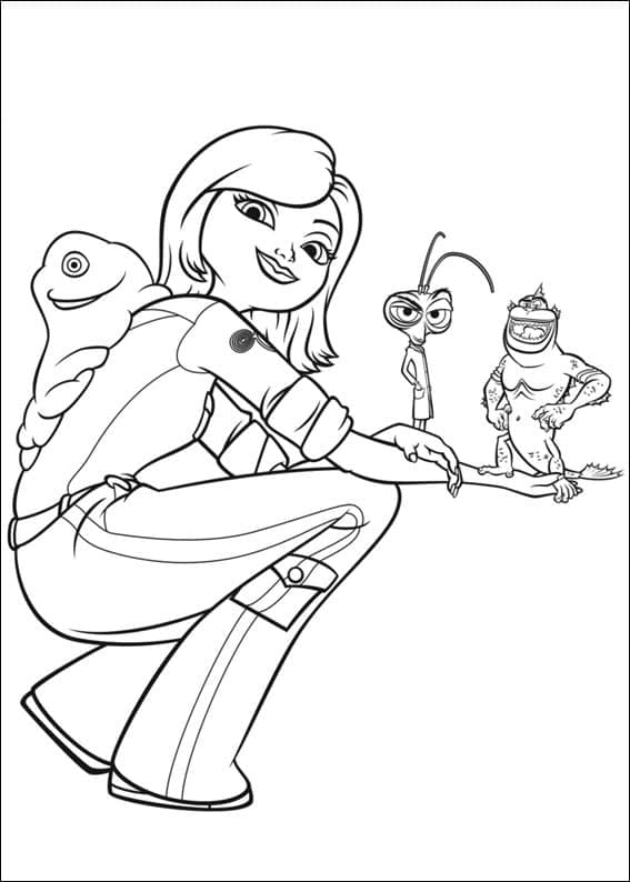Coloriage gratuit Monstres contre Aliens #206191 de la collection Films d'Animation à imprimer