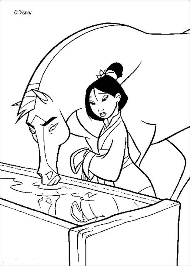 Dessin à colorier: Mulan (Films d'animation) #133626 - Coloriages à Imprimer Gratuits