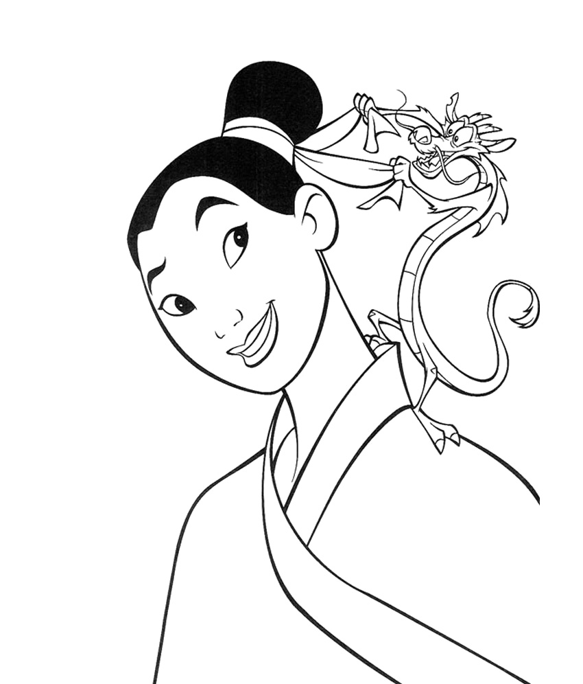 Dessin à colorier: Mulan (Films d'animation) #133655 - Coloriages à Imprimer Gratuits