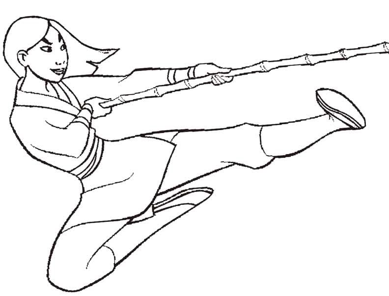 Coloriage gratuit Mulan #182202 de la collection Films d'Animation à imprimer