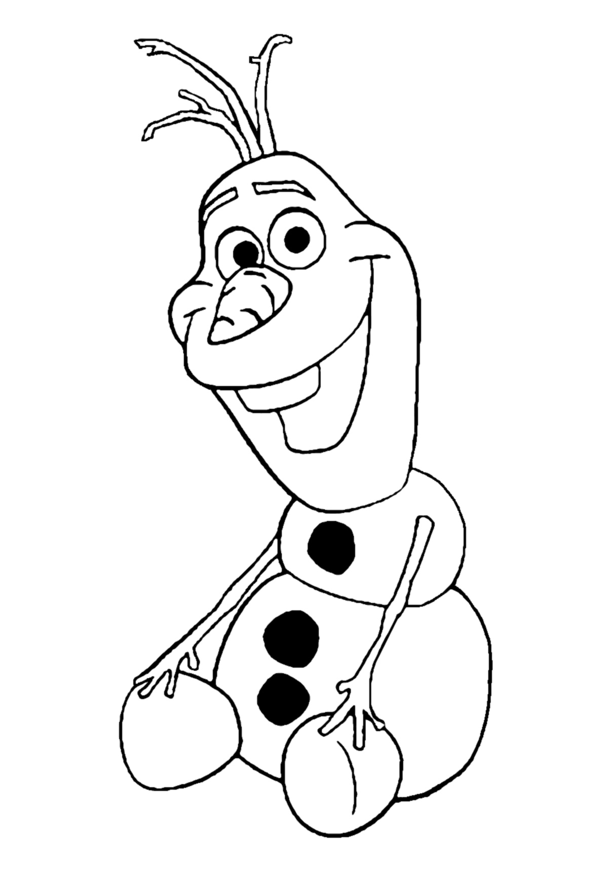 Coloriage Olaf 170194 Films d animation Dessin colorier