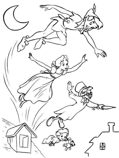 Dessin à colorier: Peter Pan (Films d'animation) #128825 - Coloriages à Imprimer Gratuits