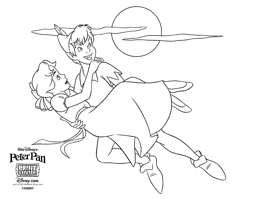 Dessin à colorier: Peter Pan (Films d'animation) #128829 - Coloriages à Imprimer Gratuits