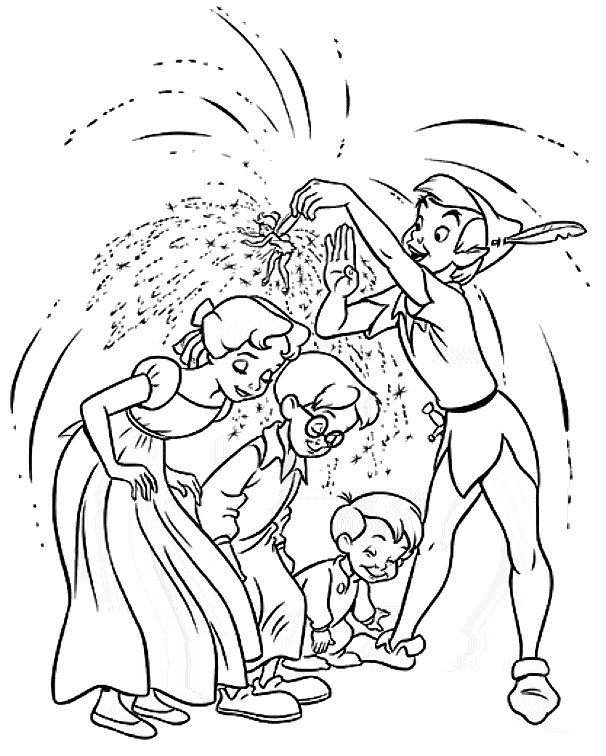 Dessin à colorier: Peter Pan (Films d'animation) #128830 - Coloriages à Imprimer Gratuits