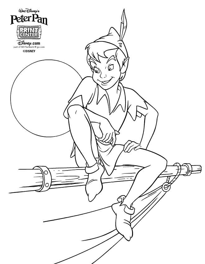 Dessin à colorier: Peter Pan (Films d'animation) #128832 - Coloriages à Imprimer Gratuits