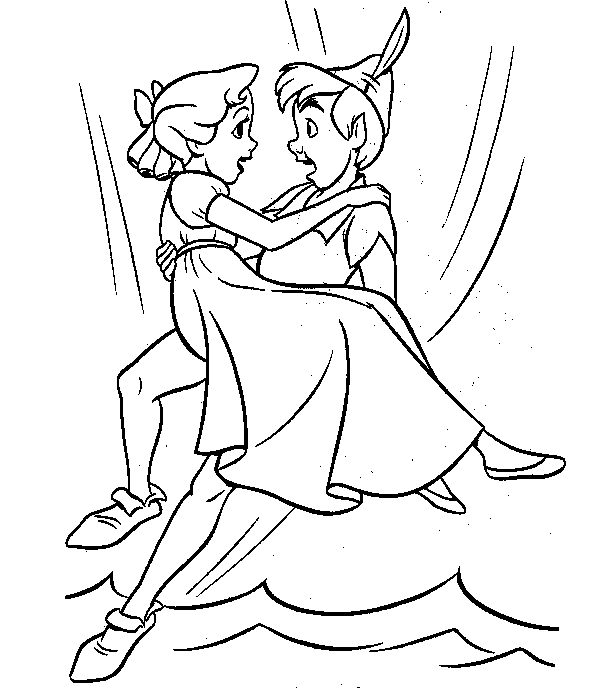 Dessin à colorier: Peter Pan (Films d'animation) #128855 - Coloriages à Imprimer Gratuits