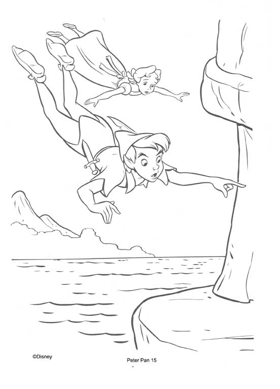 Dessin à colorier: Peter Pan (Films d'animation) #128859 - Coloriages à Imprimer Gratuits