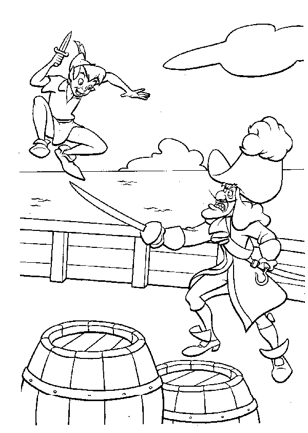 Dessin à colorier: Peter Pan (Films d'animation) #128866 - Coloriages à Imprimer Gratuits