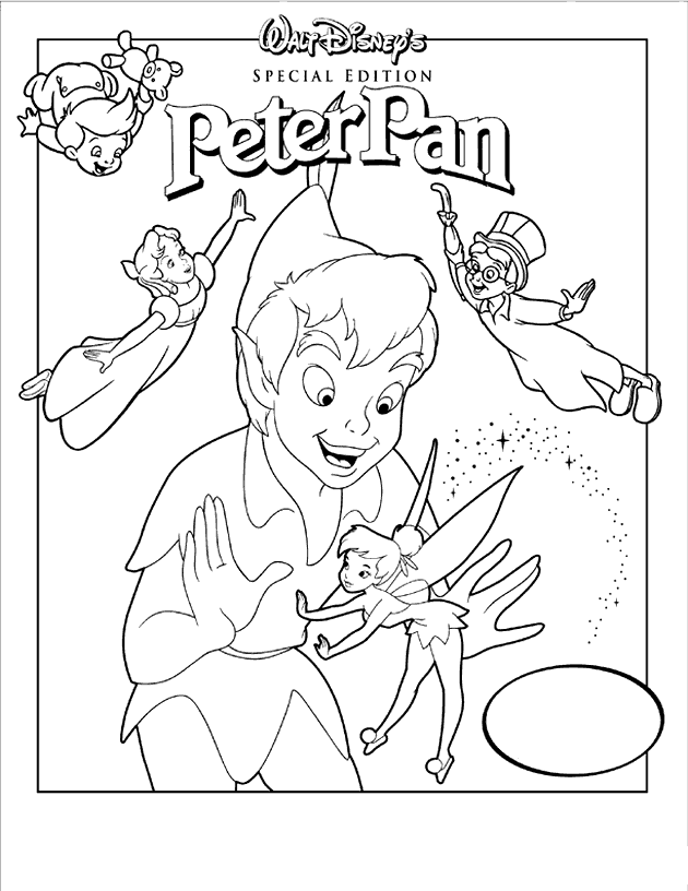 Dessin à colorier: Peter Pan (Films d'animation) #128872 - Coloriages à Imprimer Gratuits