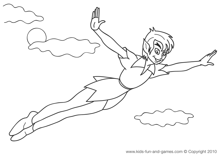 Dessin à colorier: Peter Pan (Films d'animation) #128874 - Coloriages à Imprimer Gratuits