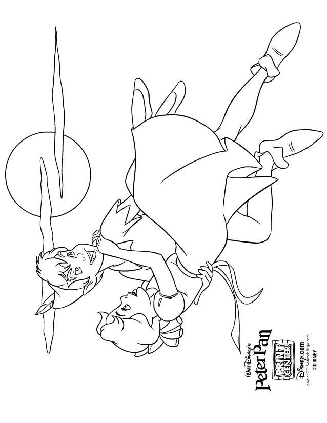 Dessin à colorier: Peter Pan (Films d'animation) #128877 - Coloriages à Imprimer Gratuits