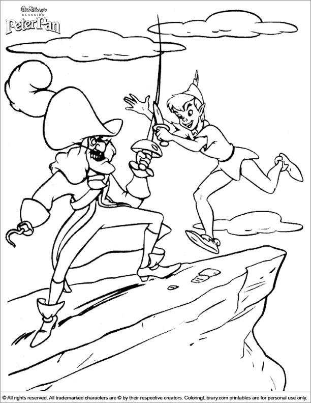 Dessin à colorier: Peter Pan (Films d'animation) #128895 - Coloriages à Imprimer Gratuits