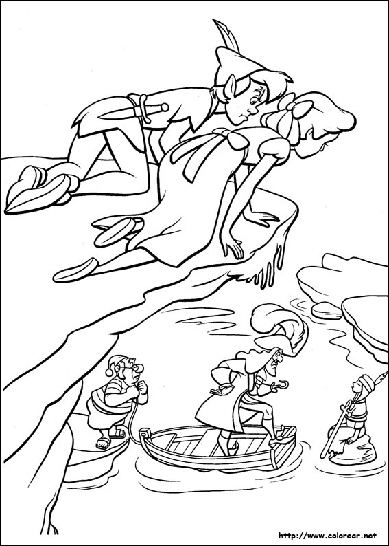 Dessin à colorier: Peter Pan (Films d'animation) #128906 - Coloriages à Imprimer Gratuits