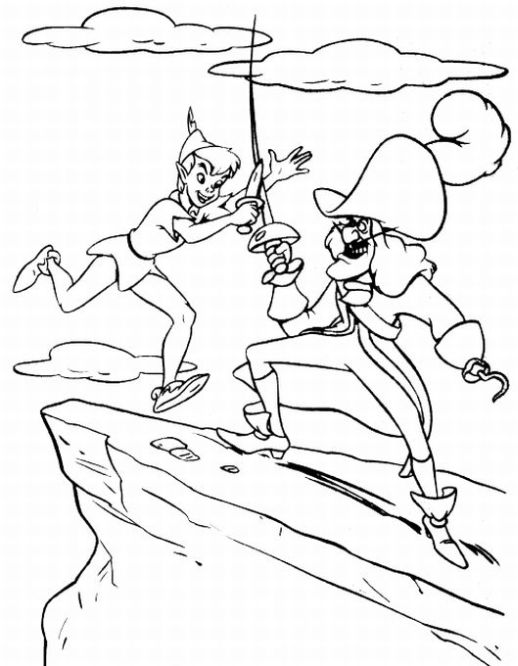 Dessin à colorier: Peter Pan (Films d'animation) #128930 - Coloriages à Imprimer Gratuits