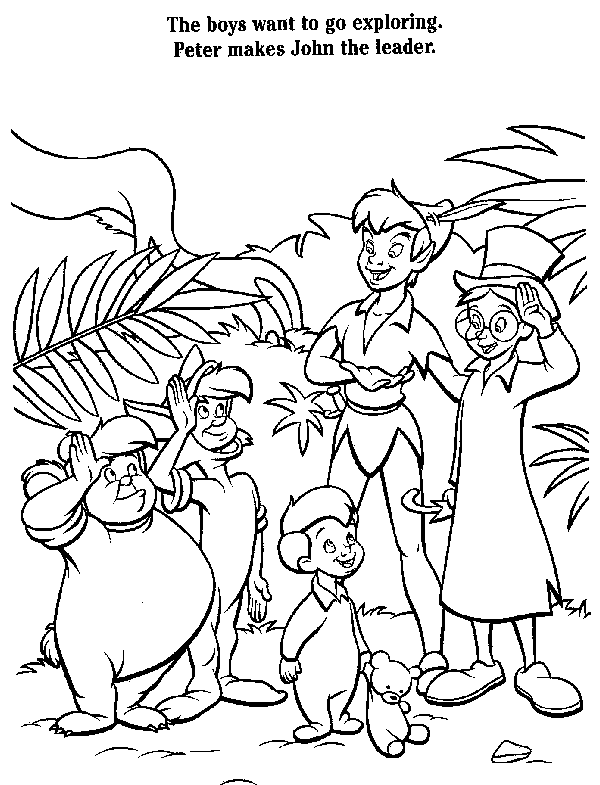 Dessin à colorier: Peter Pan (Films d'animation) #128939 - Coloriages à Imprimer Gratuits