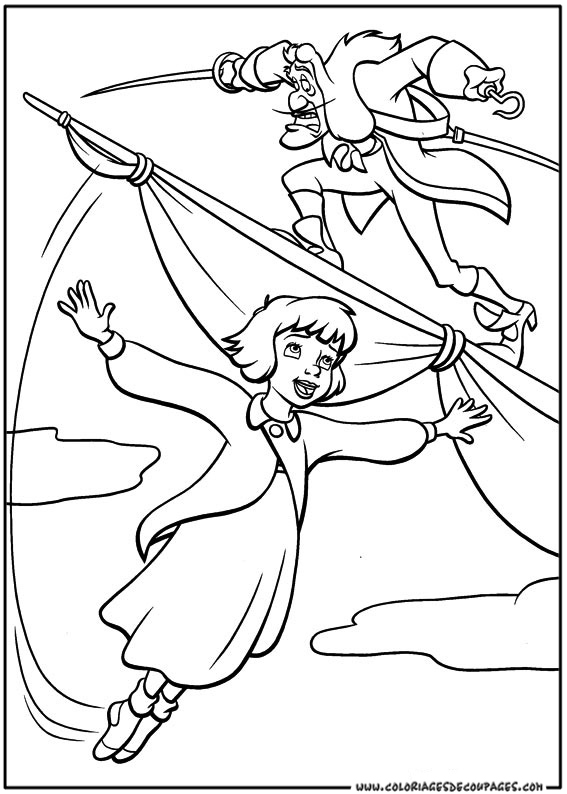 Dessin à colorier: Peter Pan (Films d'animation) #128942 - Coloriages à Imprimer Gratuits