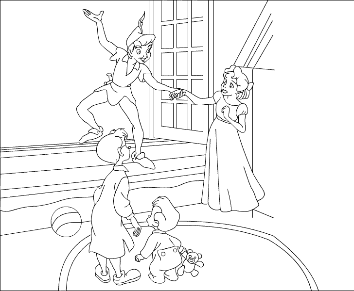 Dessin à colorier: Peter Pan (Films d'animation) #128974 - Coloriages à Imprimer Gratuits