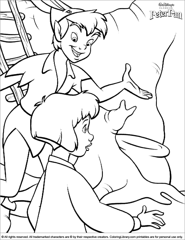 Dessin à colorier: Peter Pan (Films d'animation) #128977 - Coloriages à Imprimer Gratuits