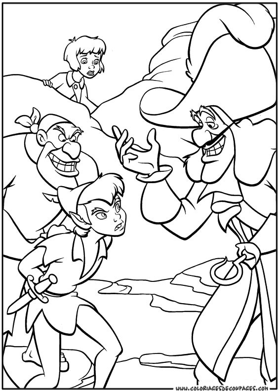 Dessin à colorier: Peter Pan (Films d'animation) #128992 - Coloriages à Imprimer Gratuits