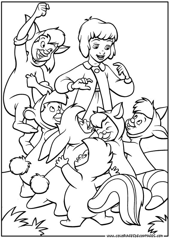 Dessin à colorier: Peter Pan (Films d'animation) #129012 - Coloriages à Imprimer Gratuits
