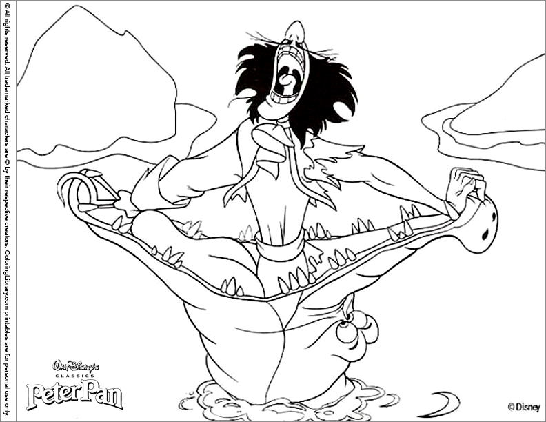 Dessin à colorier: Peter Pan (Films d'animation) #129013 - Coloriages à Imprimer Gratuits