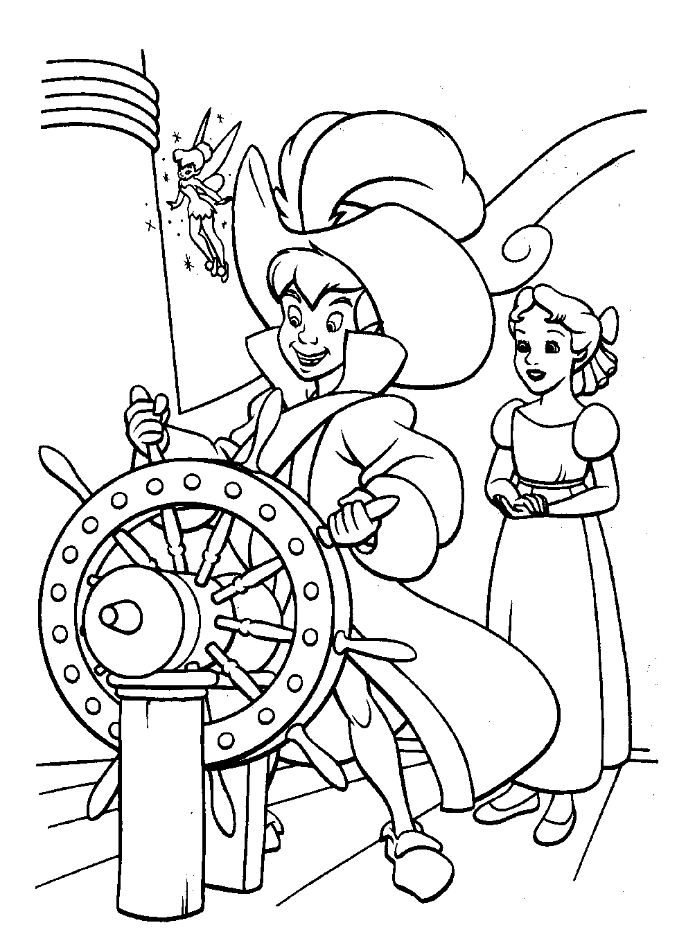 Dessin à colorier: Peter Pan (Films d'animation) #129022 - Coloriages à Imprimer Gratuits