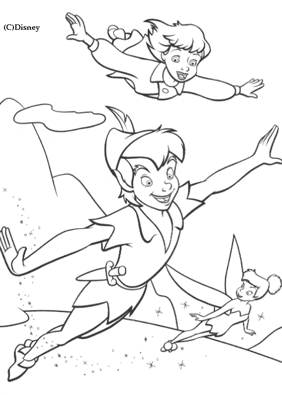 Dessin à colorier: Peter Pan (Films d'animation) #129026 - Coloriages à Imprimer Gratuits