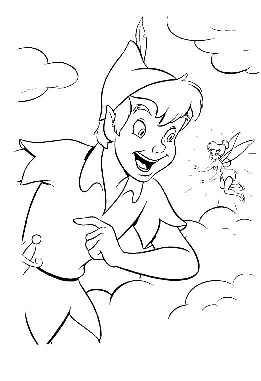 Dessin à colorier: Peter Pan (Films d'animation) #129059 - Coloriages à Imprimer Gratuits