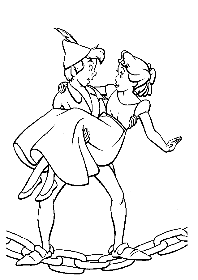 Dessin à colorier: Peter Pan (Films d'animation) #129061 - Coloriages à Imprimer Gratuits