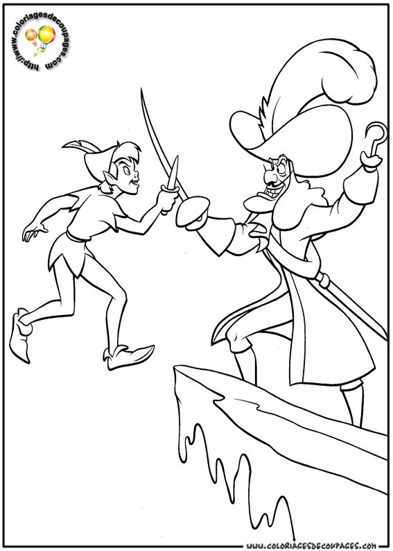 Dessin à colorier: Peter Pan (Films d'animation) #129081 - Coloriages à Imprimer Gratuits