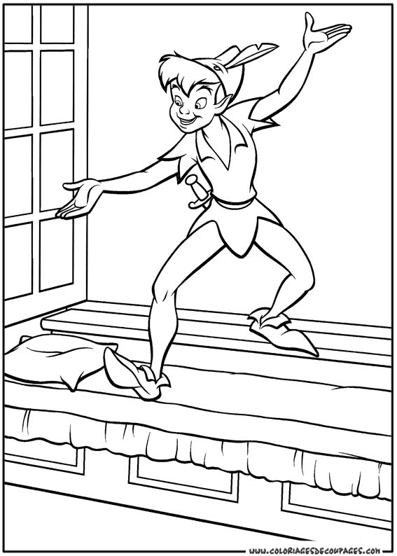 Dessin à colorier: Peter Pan (Films d'animation) #129083 - Coloriages à Imprimer Gratuits