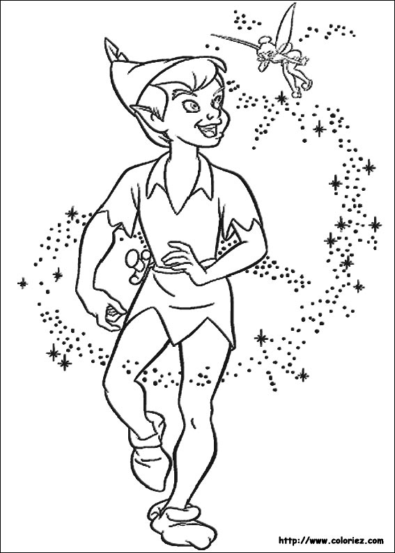 Dessin à colorier: Peter Pan (Films d'animation) #129097 - Coloriages à Imprimer Gratuits